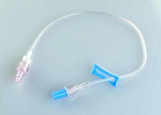 Straight Type Catheter Extension Set, Standard Bore, ONE-LINK Bonded Needle-free IV Connector, Neutral Fluid Displacement, 17 (42 cm)