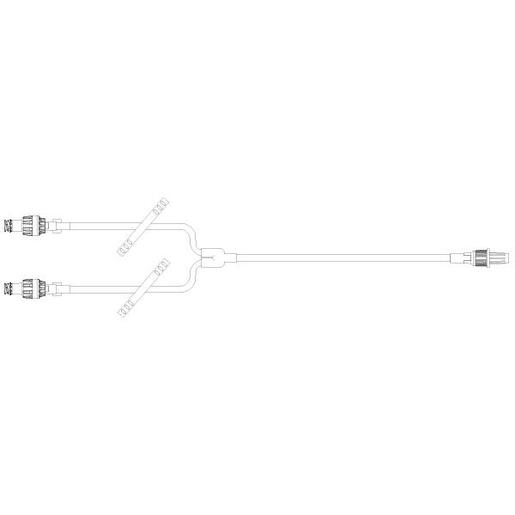 Y-Type Catheter Extension Set, Standard Bore, ONE-LINK Needle-free IV Connector, Neutral Fluid Displacement, 8.8 (22.3 cm)