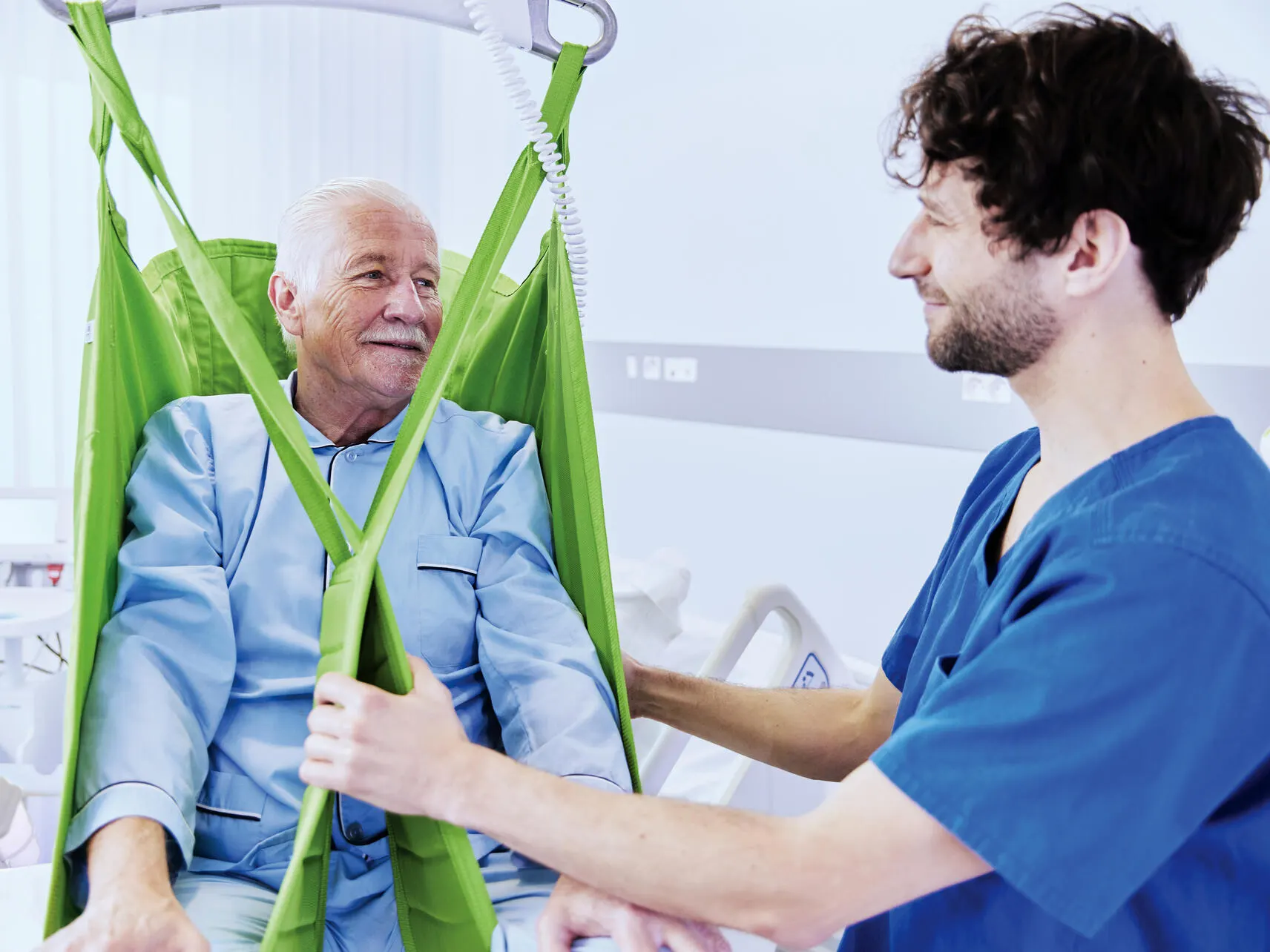 Patient and Caregiver interaction with LikoGuard Sling