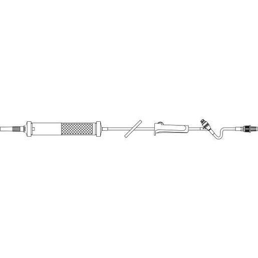 Straight-Type Blood/ Solution Set with Standard Blood Filter 170 to 260 Micron, CLEARLINK Luer Activated Valve, 10 drops/mL, 103" (2.6 m)