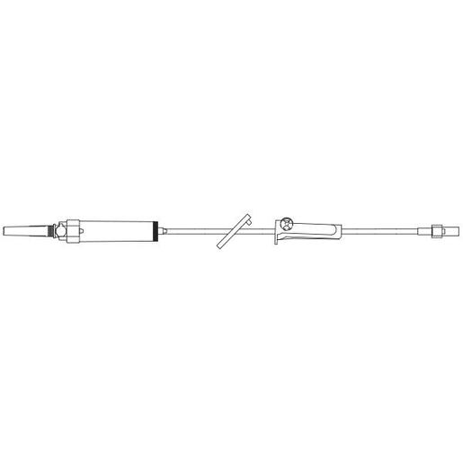 Solution Set, vented / non-vented dual spike, with 15 Micron Disc Filter. 20 drops/mL. 93" (2.4m)