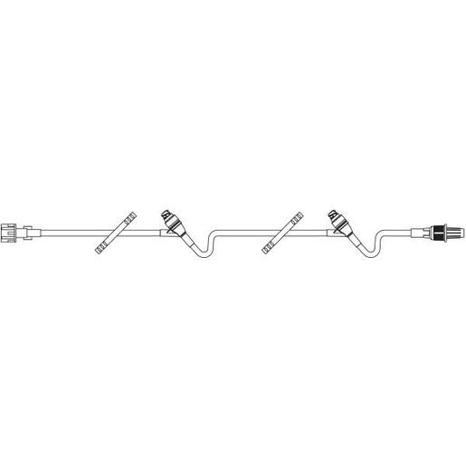 Straight-Type Extension Set, Standard Bore, 2 CLEARLINK Luer Activated Valves, Retractable Collar, 20" (51 cm)