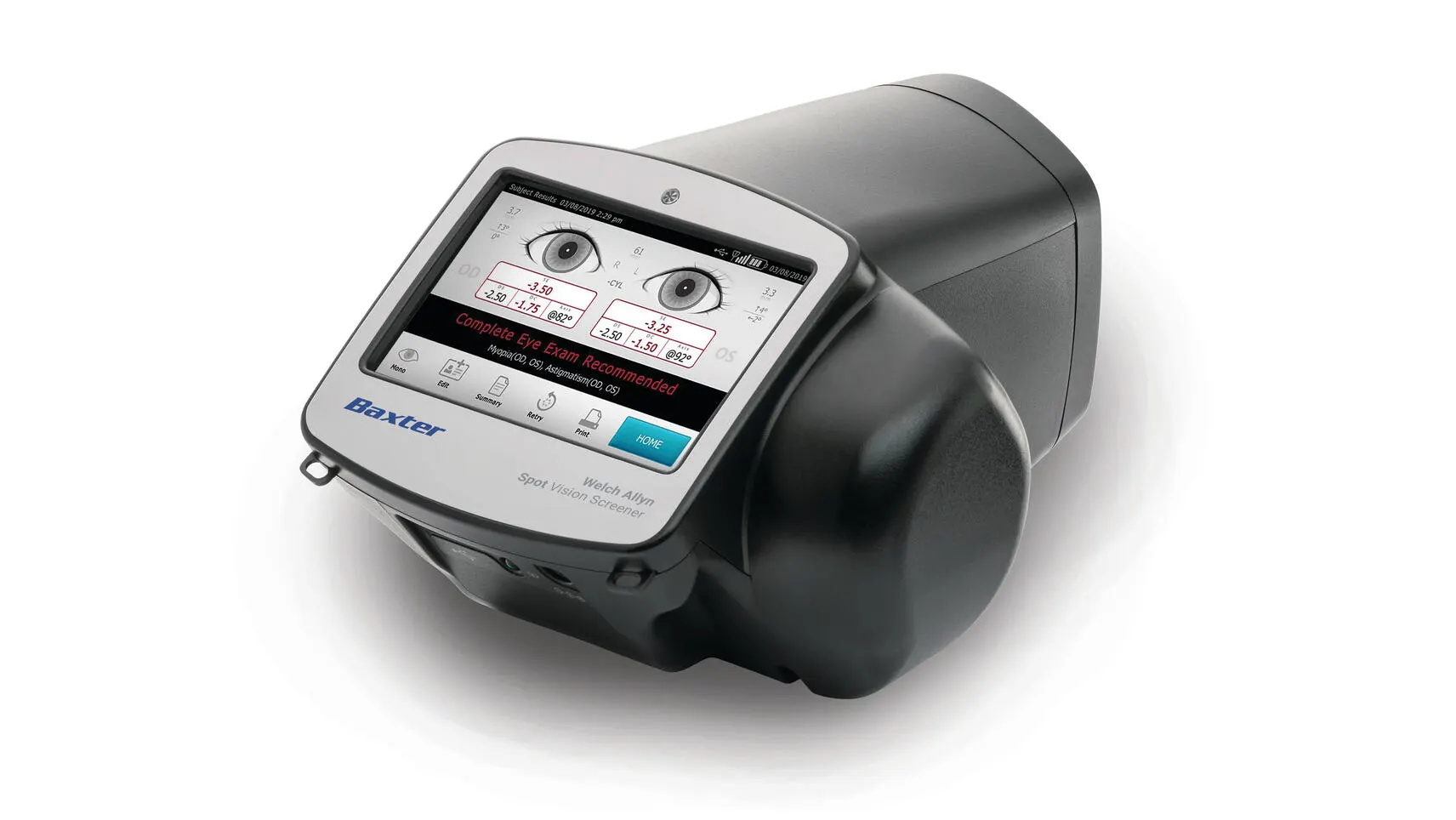 Screen view of the Spot Vision Screener