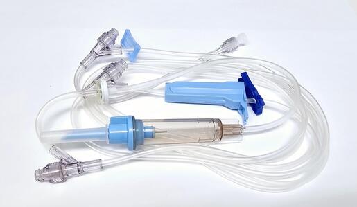 CONTINU-FLO Solution Set, Non-Vented, 3 CLEARLINK Luer Activated Valves, Backcheck Valve,  Retractable Collar, 60 drops/mL, 105" (2.7 m), Non-DEHP